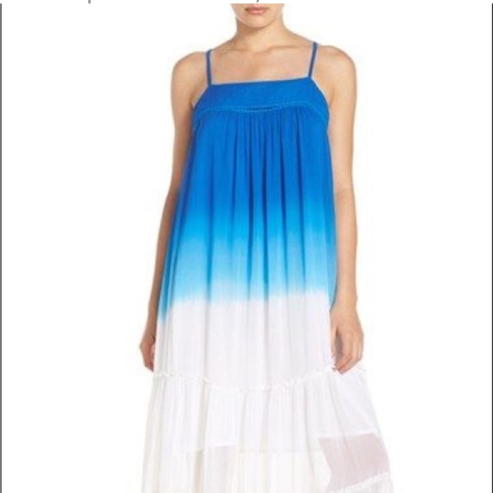 Adelyn Rae Blue Spaghetti Strap Sundress Maxi